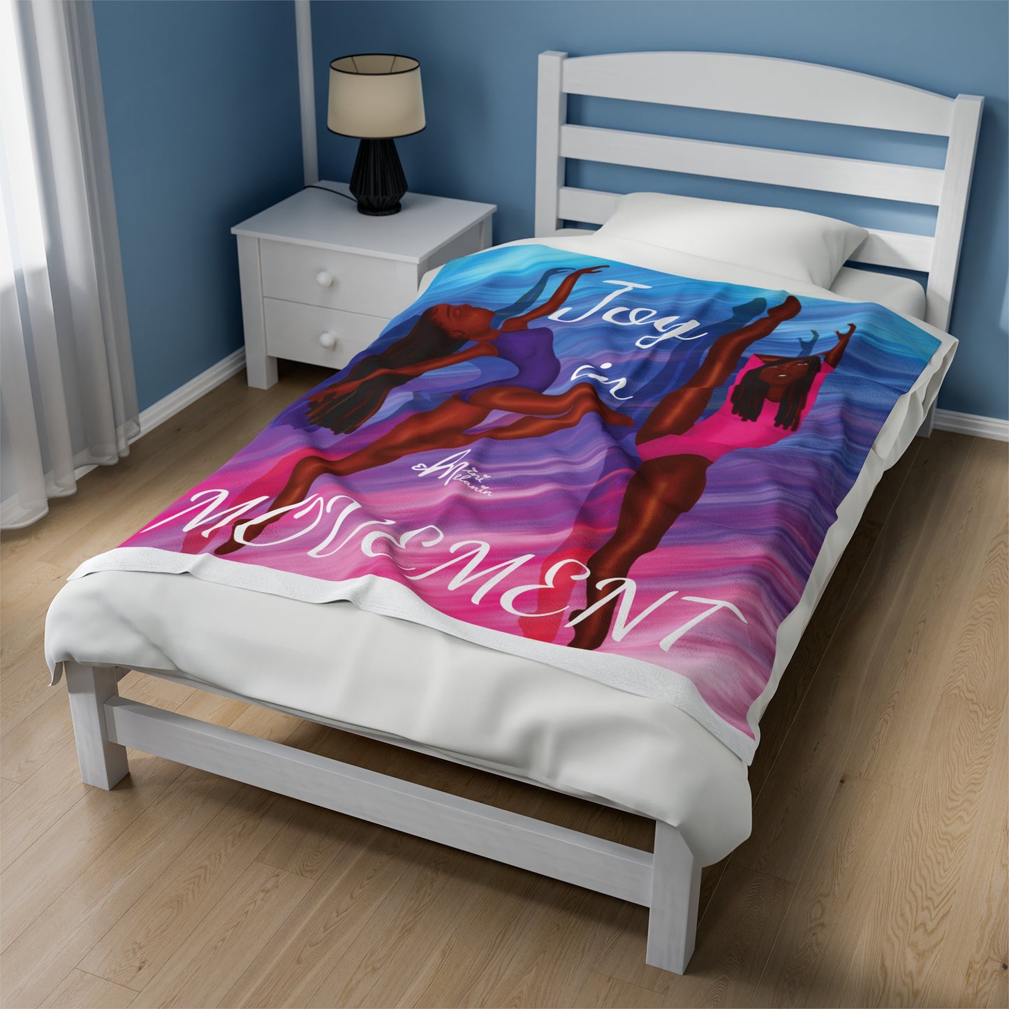 "Joy In Movement" Velveteen Plush Blanket