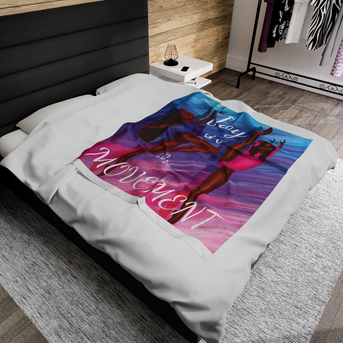 "Joy In Movement" Velveteen Plush Blanket